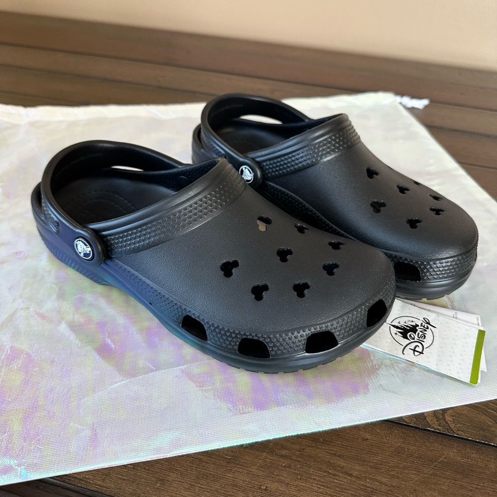NEW Disney Mickey Mouse Black Crocs - M7 W9